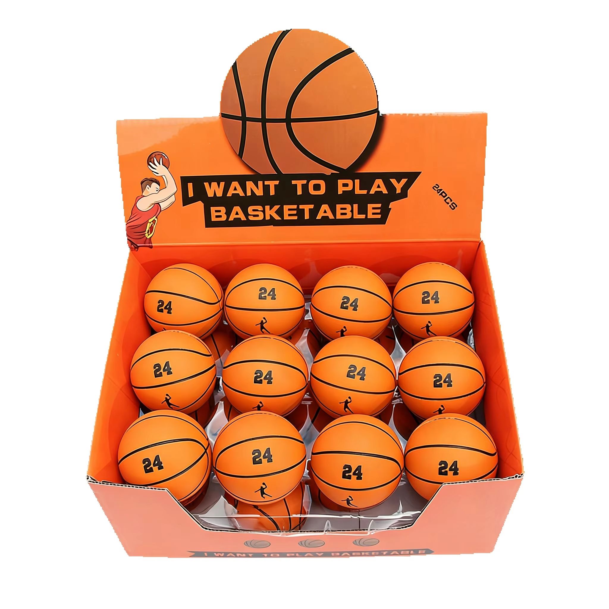 Basketball Arcade Game - Мяч-антистресс из ультраэластичной резины, 6 см,